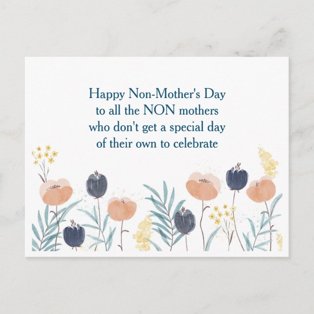 Customisable Happy Non-Mother's Day joke Postcard (Front)