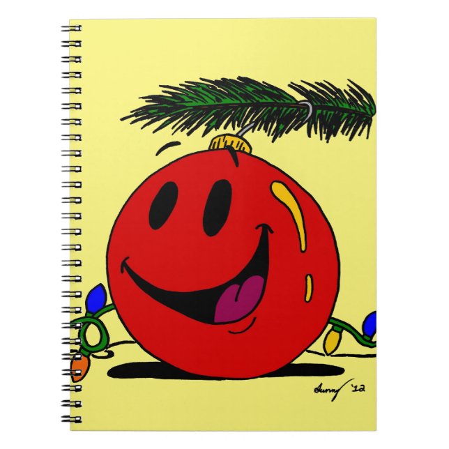 Customisable Happy Ornament Notebook  (Front)