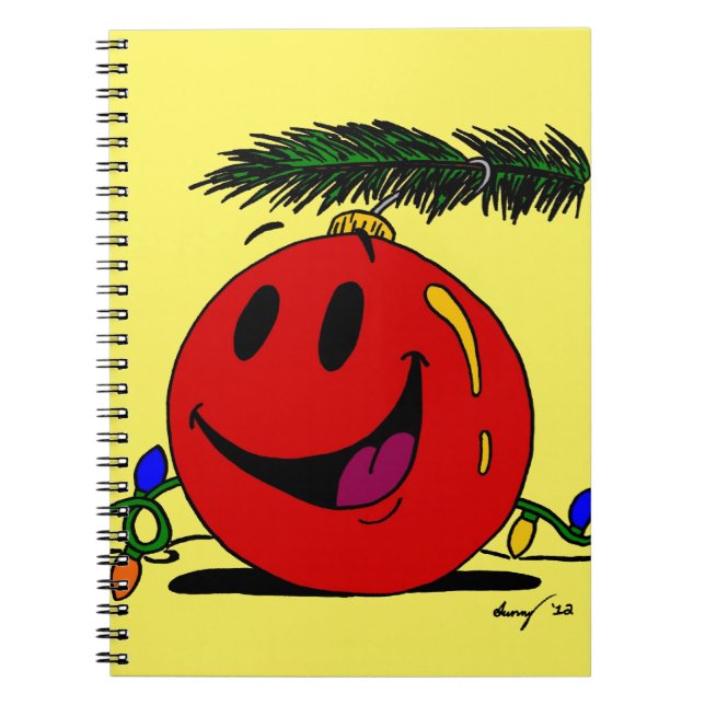 Customisable Happy Ornament Notebook  (Front)