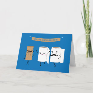Customisable Happy Retirement Toilet Paper Card