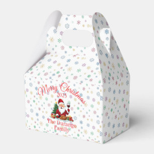 Customisable Happy Santa Claus Christmas Party Favour Box