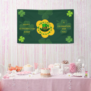 Customisable Happy St. Patrick's Day Event Green B Banner
