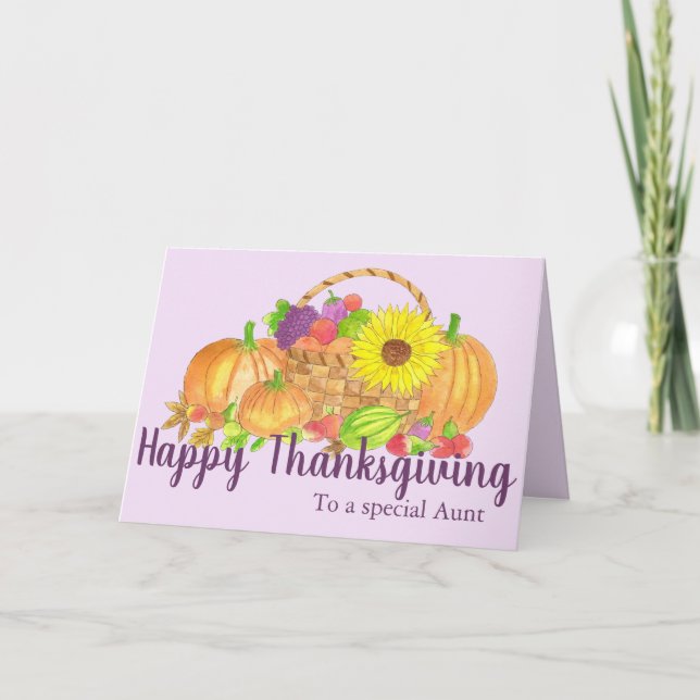 Customisable Harvest Thanksgiving  Card (Front)