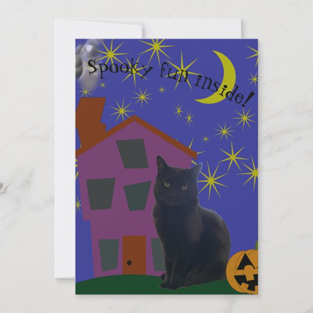 Customisable Haunted House  Invitation (Front)