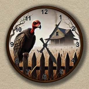 Customisable Haunting Vulture Clock Background