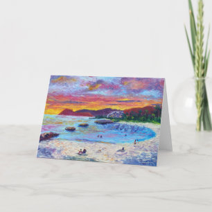 Customisable Hawaiian Lagoon 4 Sunset Thank You Card