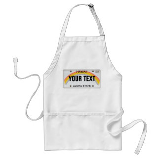 (Customisable) Hawaiian License Plate Apron