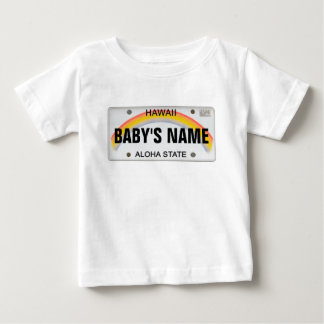 (Customisable) Hawaiian License Plate Baby T-Shirt