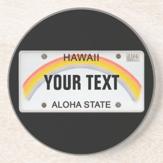 (Customisable) Hawaiian License Plate Coaster