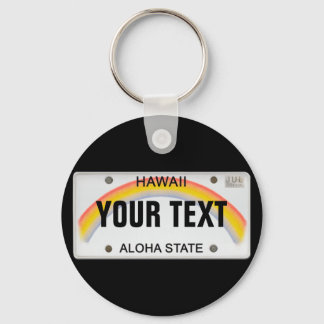 (Customisable) Hawaiian License Plate Key Ring