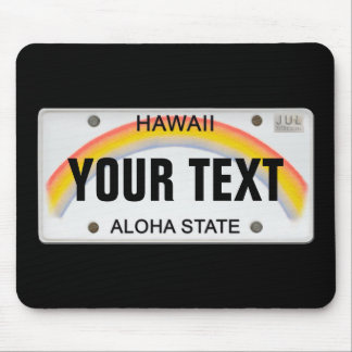 (Customisable) Hawaiian License Plate Mouse Mat