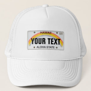 (Customisable) Hawaiian License Plate Trucker Hat