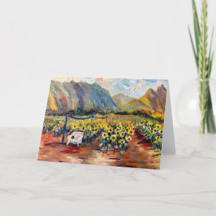 Customisable Hawaiian Sunflower Farm Thank You Card