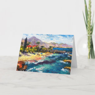 Customisable Hawaiian Three Tables North Shore Thank You Card
