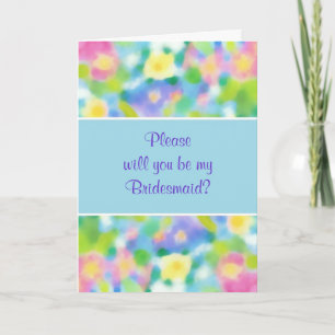 Customisable Hazy Primroses Bridesmaid Invitation