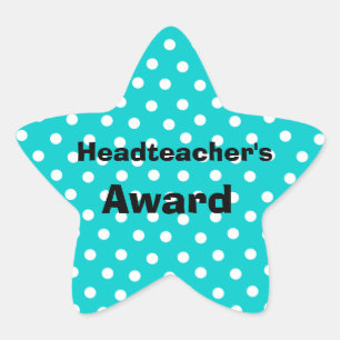 customisable headteacher's award stickers