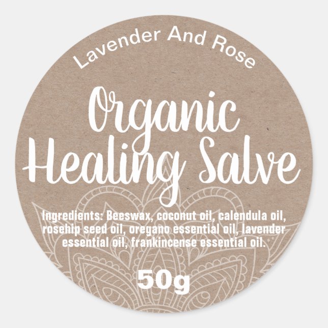 Customisable Healing Balm Label (Front)