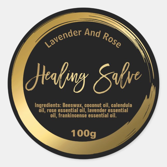 Customisable Healing Salve Label (Front)
