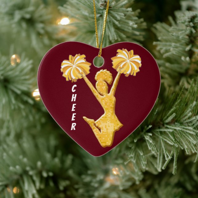 Customisable Heart Cheerleader Ornament Gifts (Tree)