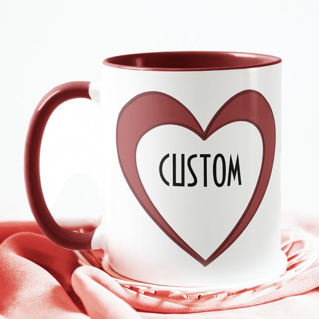 Customisable Heart Mug (Creator Uploaded)