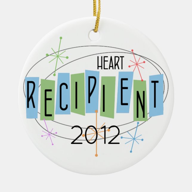 Customisable Heart Recipient Ceramic Tree Decoration (Front)