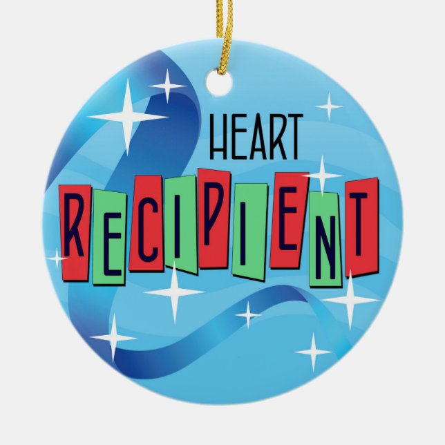 Customisable Heart Recipient Christmas Ceramic Tree Decoration (Front)