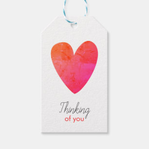 Customisable heart Thinking of you Gift Tags