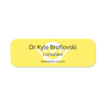 Customisable Hello my name is Dr