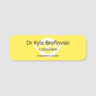 Customisable Hello my name is Dr Tag