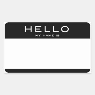 Customisable HELLO MY NAME IS Name Tag Stickers