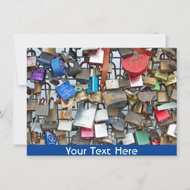 Customisable Helsinki love locks Card (Front)