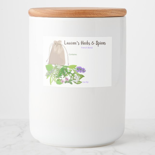 Customisable Herbs & Spices Labels (Front)
