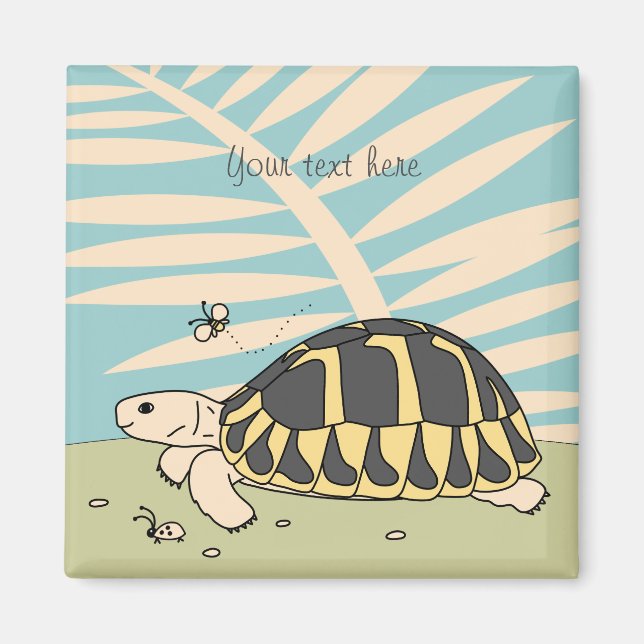 Customisable Hermann’s Tortoise Magnet (Front)