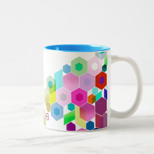 Customisable: Hexagonal Two-Tone Coffee Mug