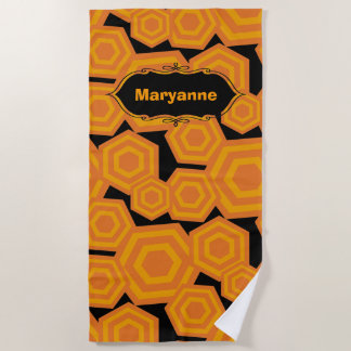 Customisable Hexagons Beach Towel