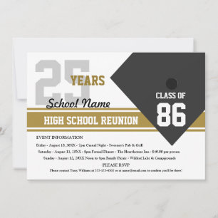 Customisable High School Class Reunion Invitation