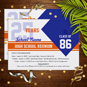 Customisable High School Class Reunion Invitation