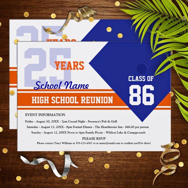 Customisable High School Class Reunion Invitation (Creator Uploaded)