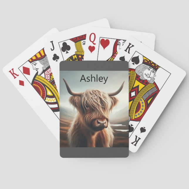 Customisable Highland Bull Playing Cards (Back)