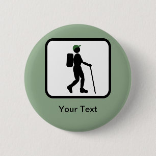 Customisable Hiker Logo 6 Cm Round Badge