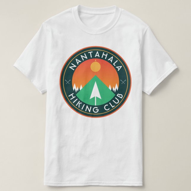 customisable hiking club mountain patch T-Shirt (Design Front)