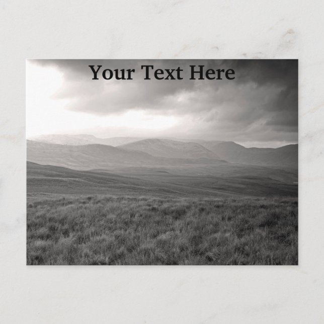 Customisable hills of Perthshire Scotland Postcard (Front)