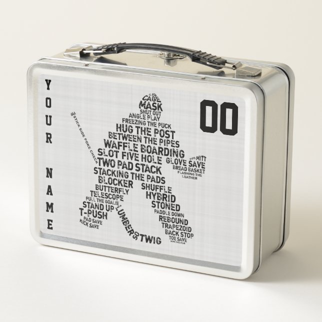 Customisable Hockey Goalie Lunch Box (Back)