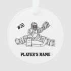Customisable Hockey Goaltender Ornament