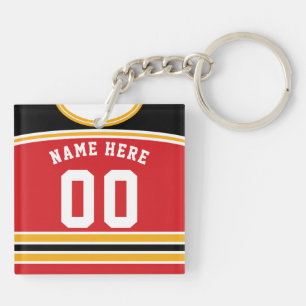 Customisable Hockey Jersey Keyring, Lacrosse Key Ring
