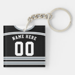 Customisable Hockey Jersey Keyring, Lacrosse Key Ring
