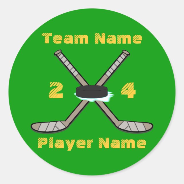 Customisable Hockey Stickers (Front)