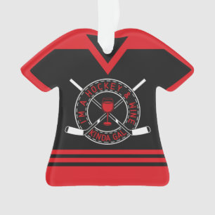 Customisable Hockey & Wine Jersey Ornament