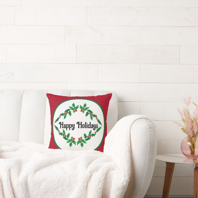 Customisable Holiday-Christmas Throw Pillow (Couch)