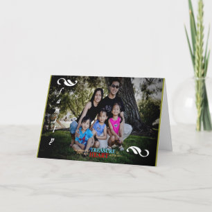 Customisable Holiday Family Photo Greeting Card